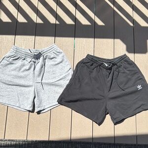 Adidas Black and Gray Shorts Duo